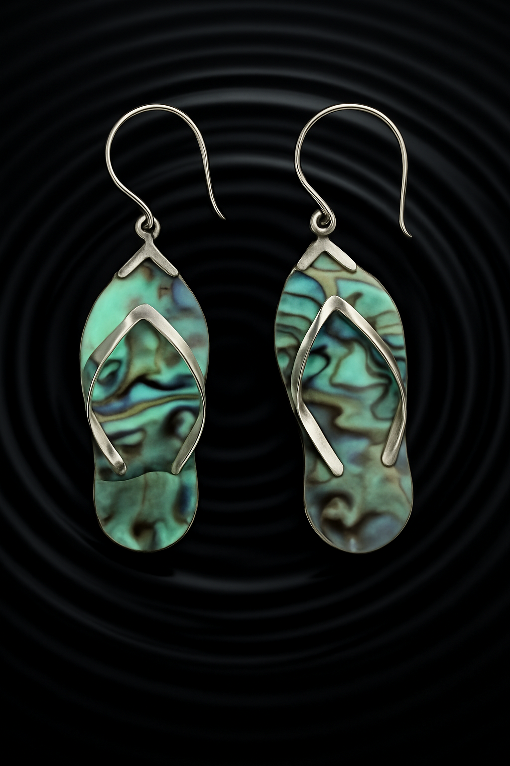 Abalone Slip-ons with 925 Sliver Hooks