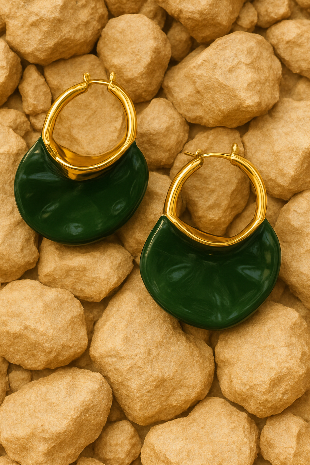 Metallic Curl Hoop Earrings