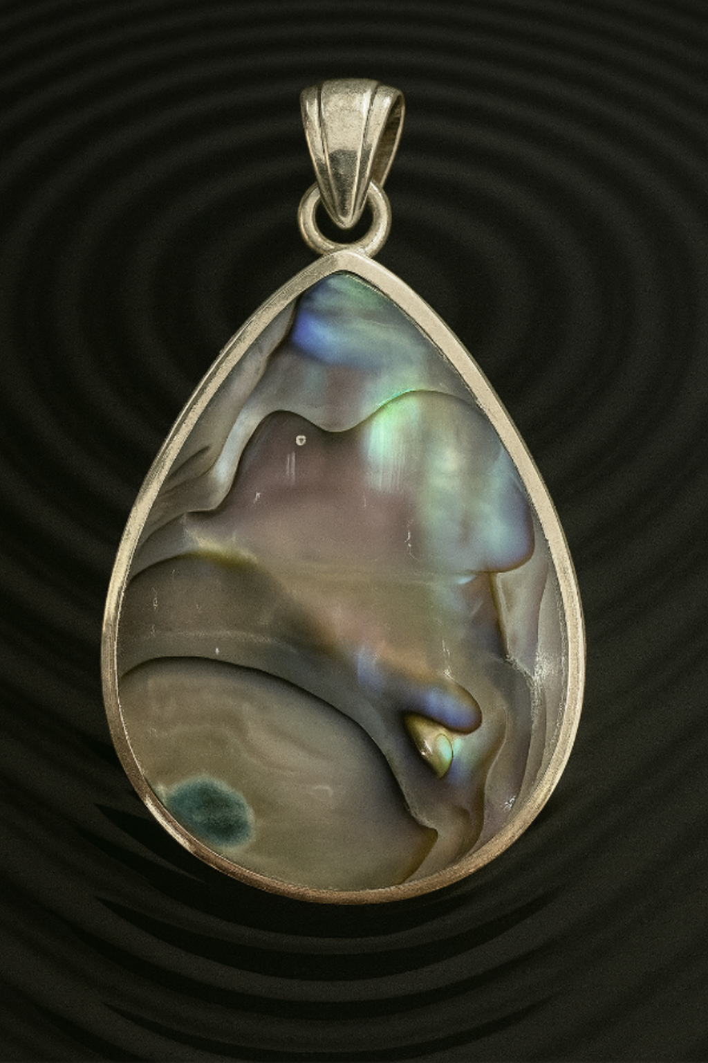 Dual-Sided Ocean Pendant - Abalone & 925 Silver