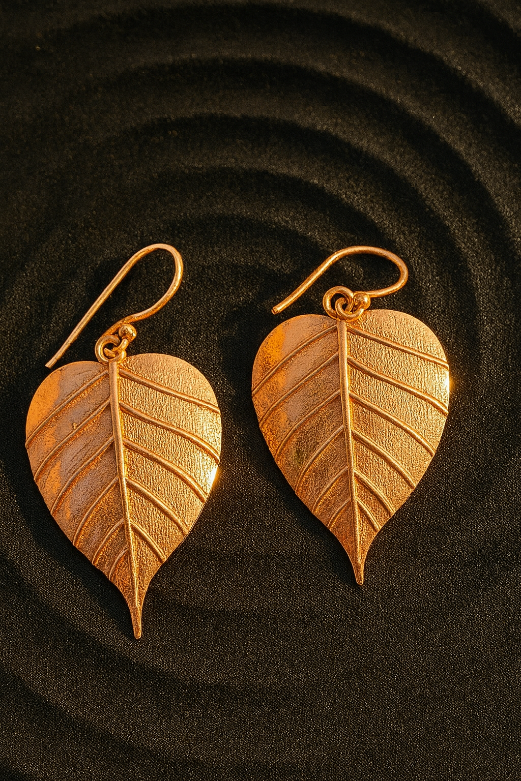 Brass Rose Gold Leaf Drop Hooks