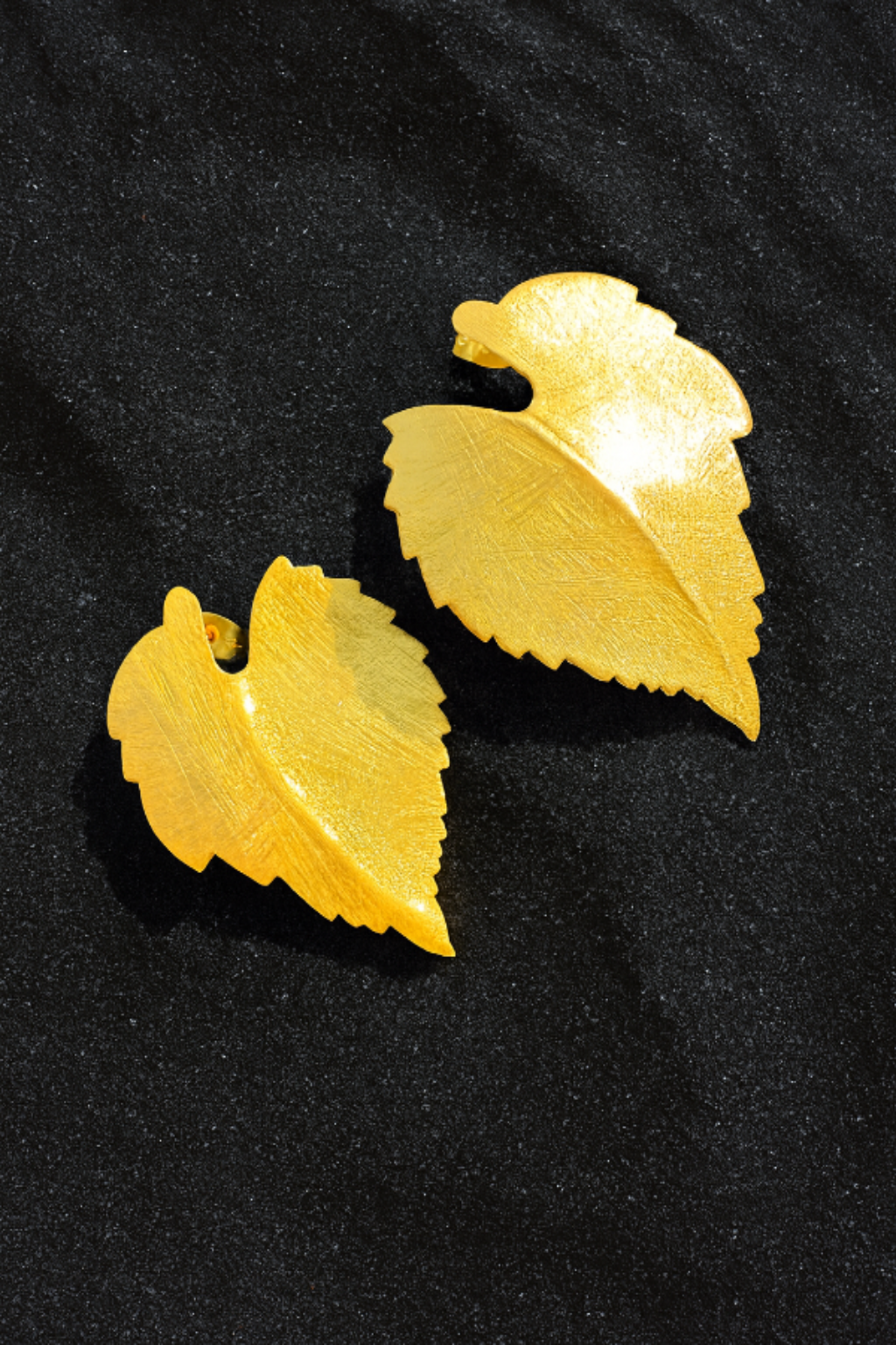 Brass Leaf Studs