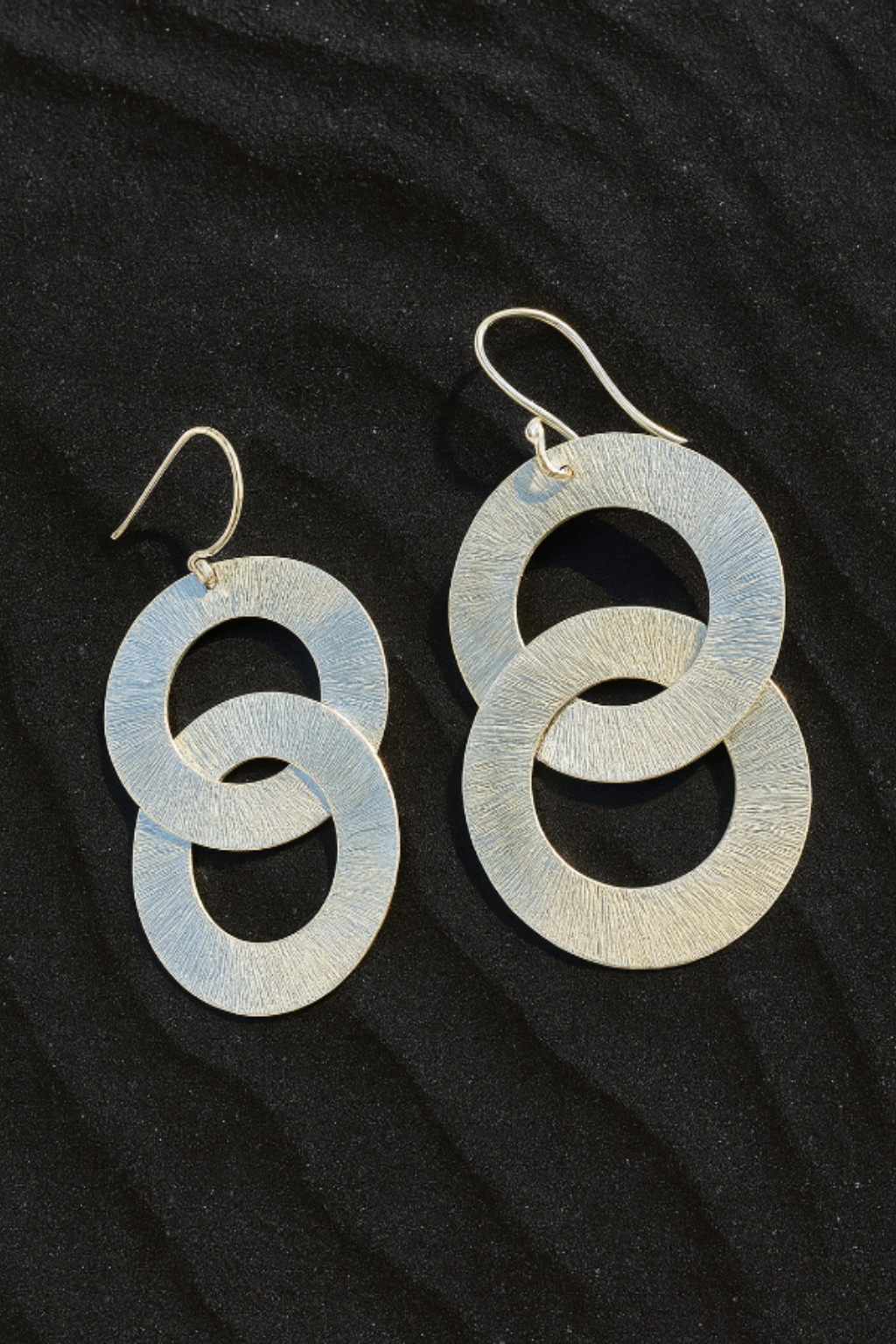 Brass Double Halo Danglers