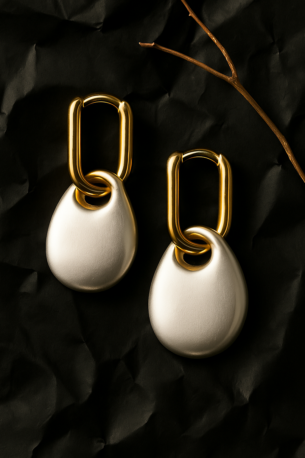 Pearl Link Hoops