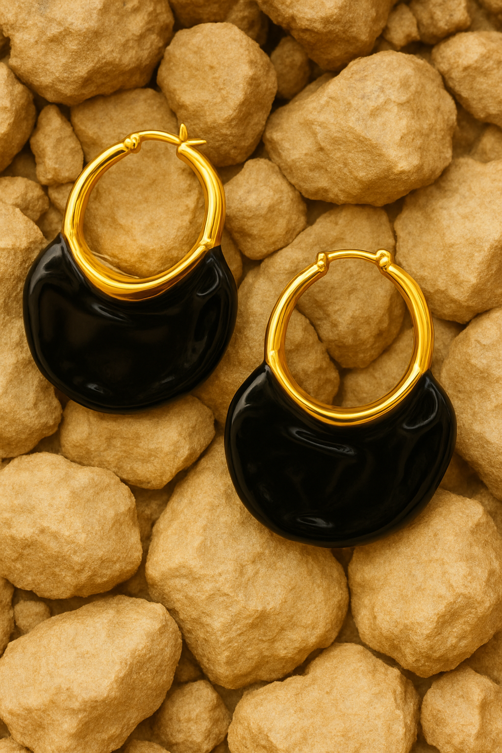 Metallic Curl Hoop Earrings