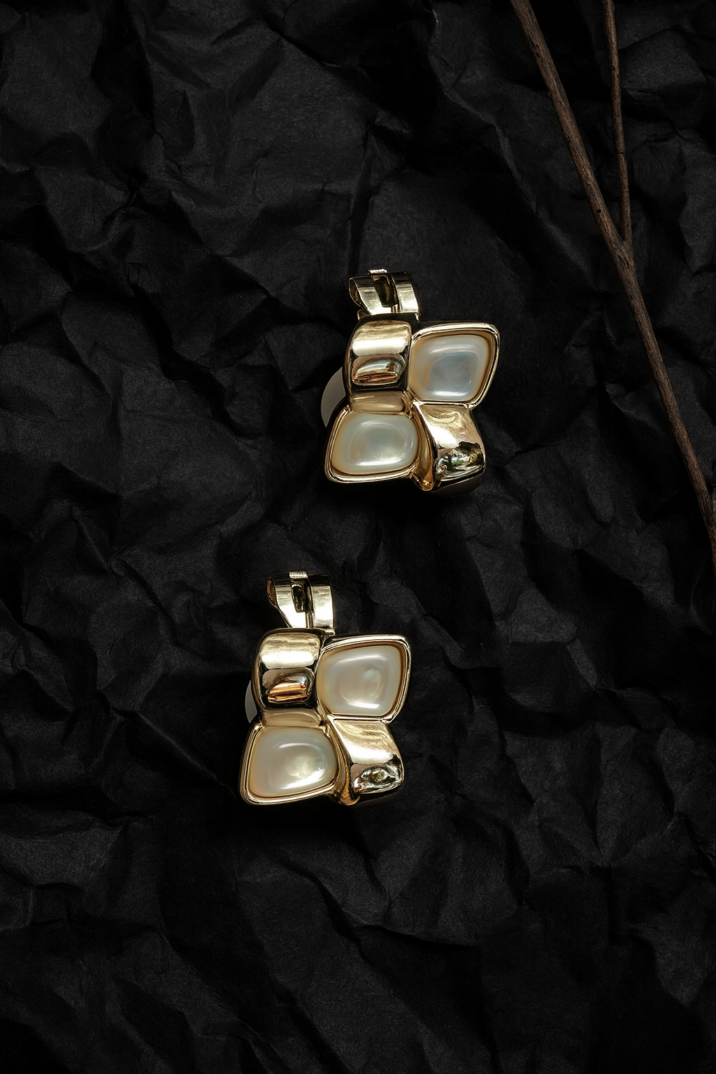 Pearl Square Clip-on Earrings