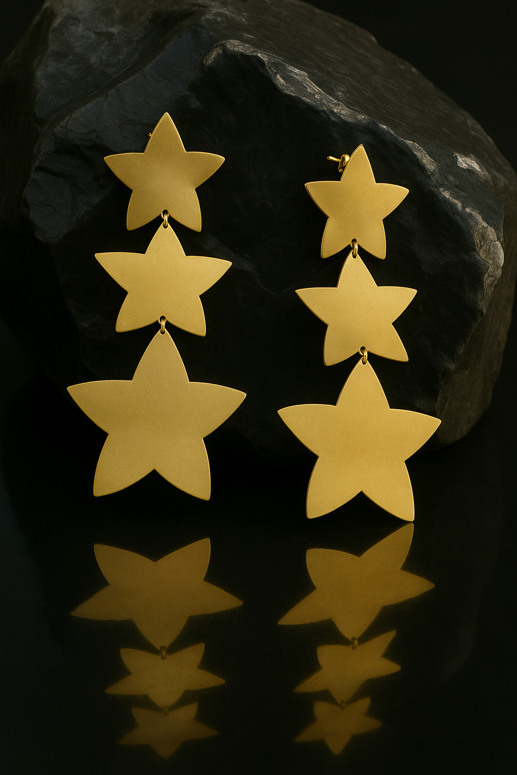 Champagne Dazzling Stars Danglers