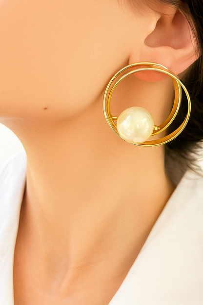 Metallic Hoop Earrings