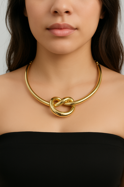 Golden Knot Necklace