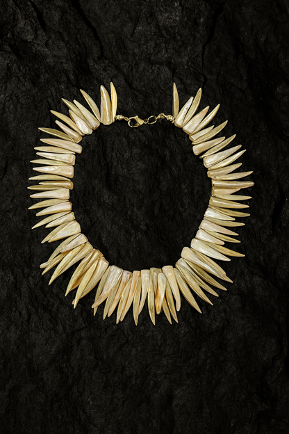 Ocean Spikes Fringe Necklace