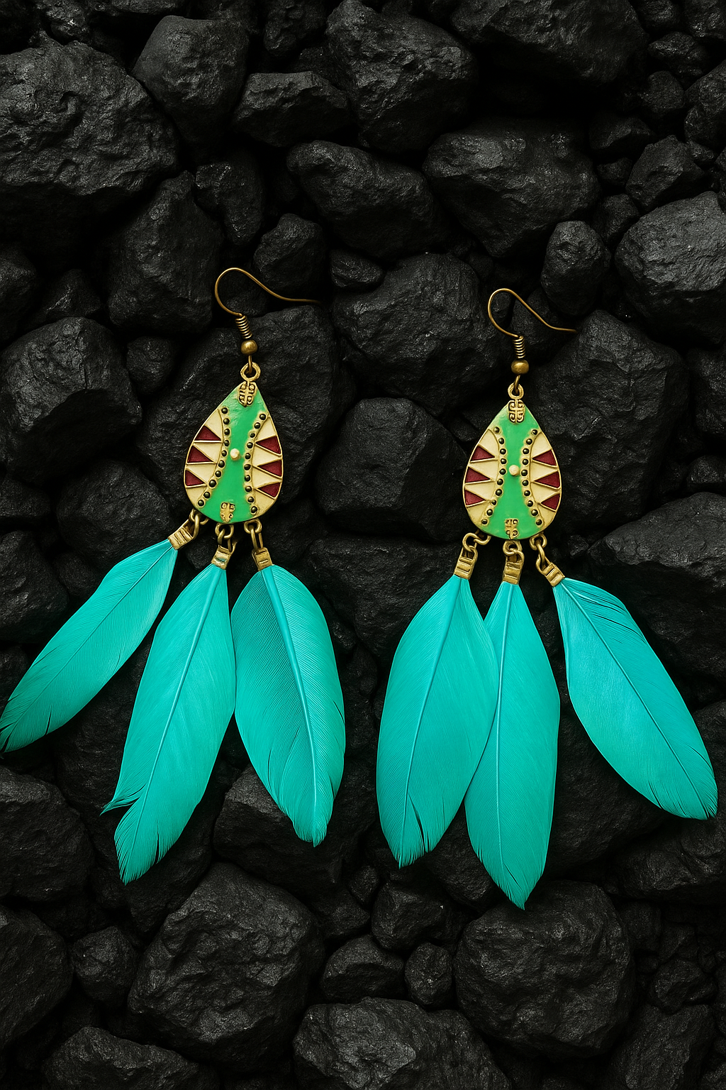 Teal Breeze Hook Earrings