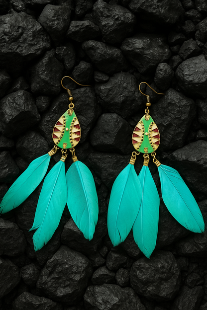 Teal Breeze Hook Earrings