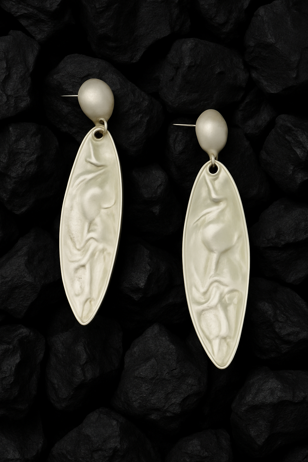 Moonlit Leaf Drop Earrings