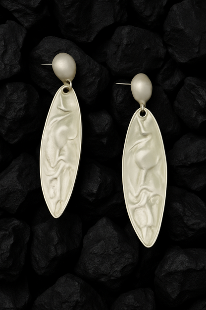 Moonlit Leaf Drop Earrings