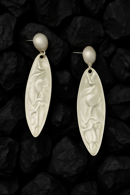 Moonlit Leaf Drop Earrings