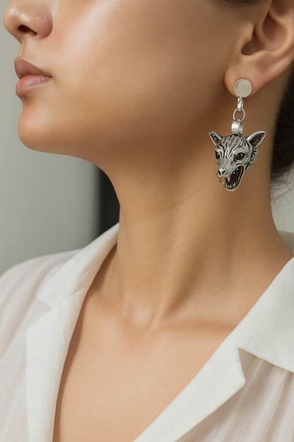 Antique Wolf Danglers