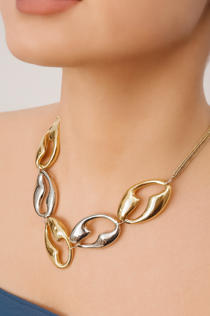 Dual Liquid Links Necklace