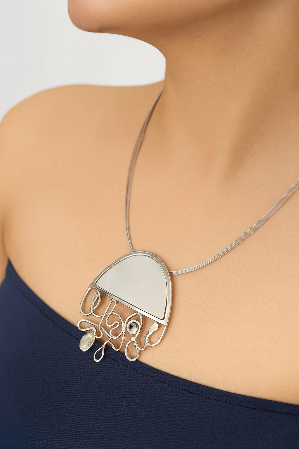 Lunar Flow Statement Necklace