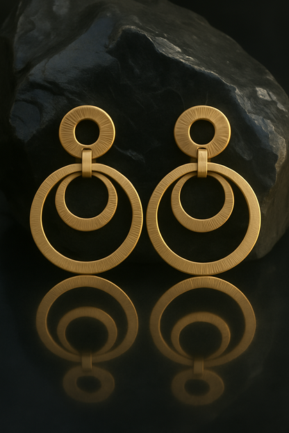 Golden Eclipse Danglers