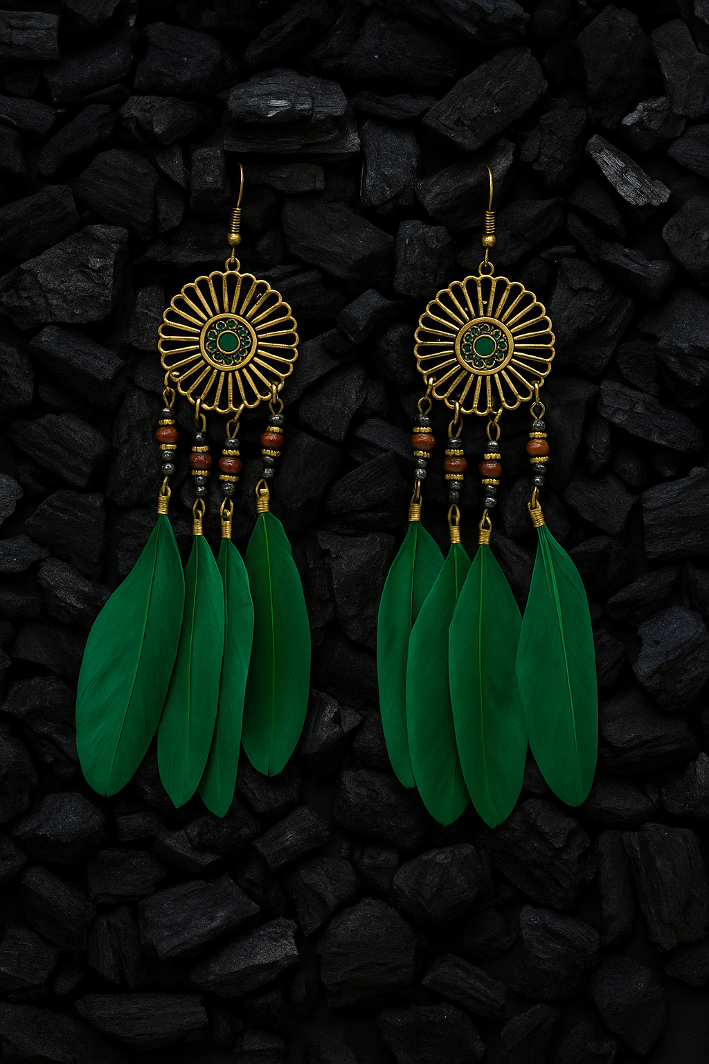 Green Breeze Hook Earrings