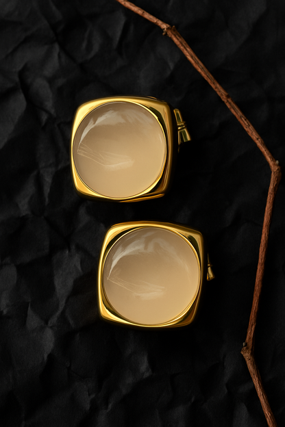 Luna Square Clip-on Earrings