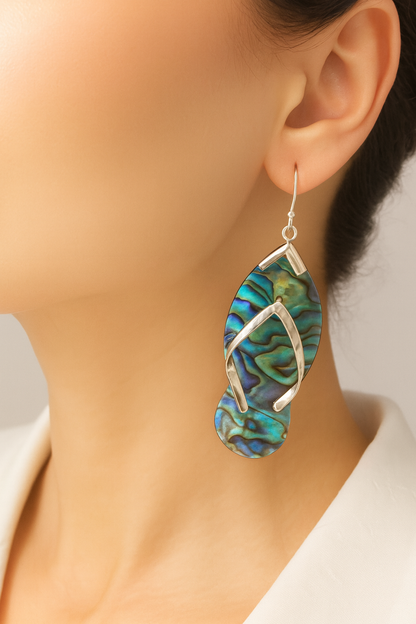 Abalone Slip-ons with 925 Sliver Hooks