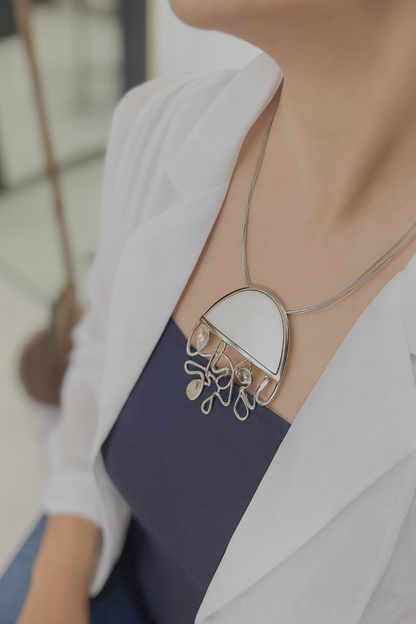 Lunar Flow Statement Necklace