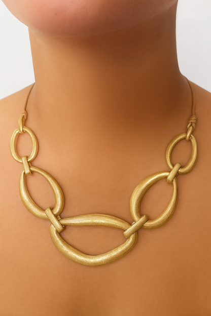 Antique Gold Loops Necklace