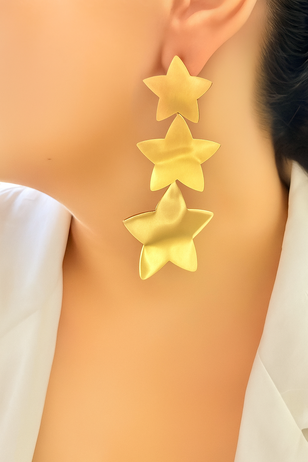 Champagne Dazzling Stars Danglers