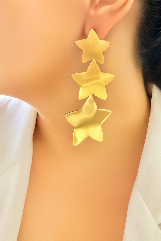 Champagne Dazzling Stars Danglers