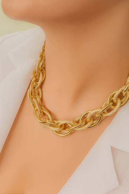 Golden Entangled Necklace