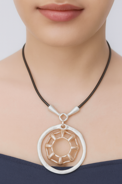 Dual Halo Necklace