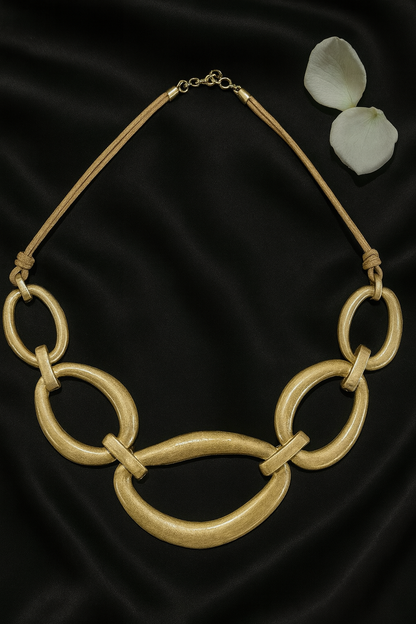 Antique Gold Loops Necklace