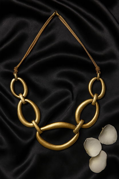 Antique Gold Loops Necklace