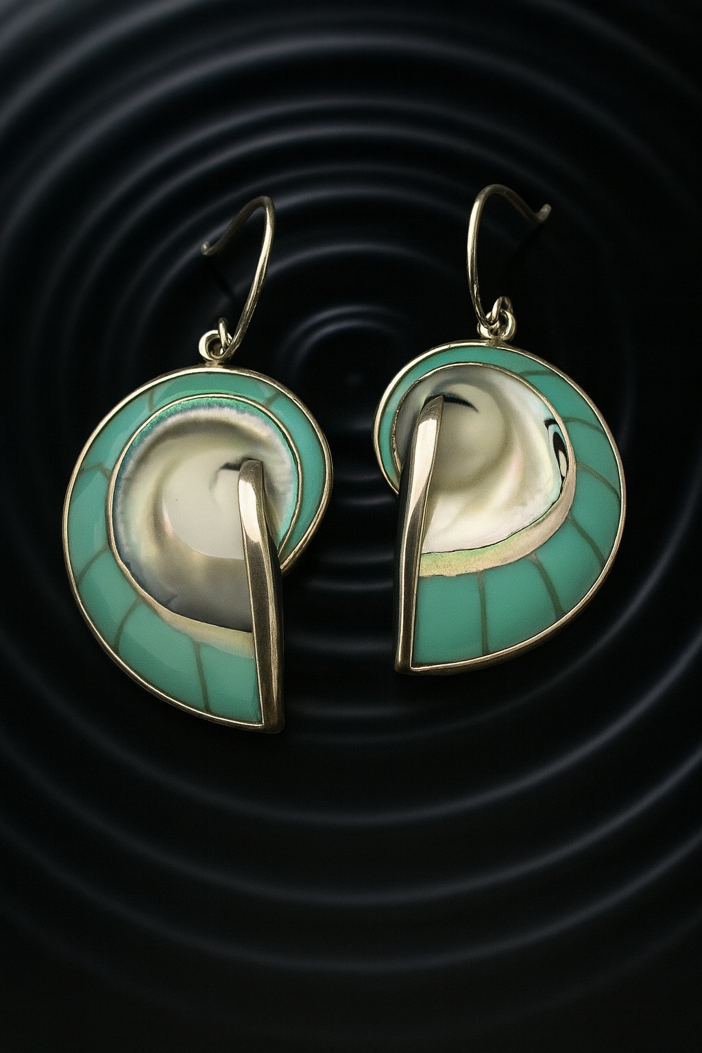 925 Silver Whispers of Turquoise Shells Earrings