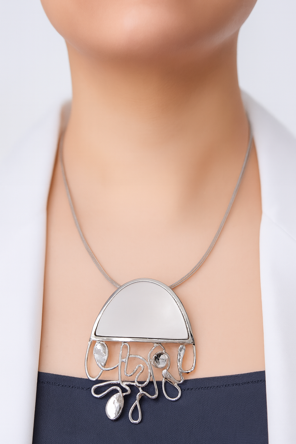 Lunar Flow Statement Necklace