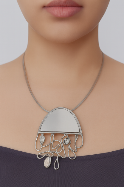 Lunar Flow Statement Necklace