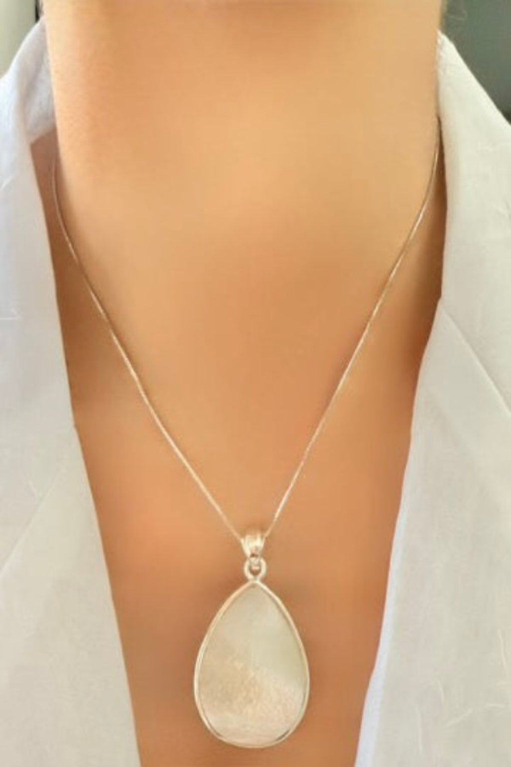 Dual-Sided Ocean Pendant - Mother of Pearl & 925 Silver