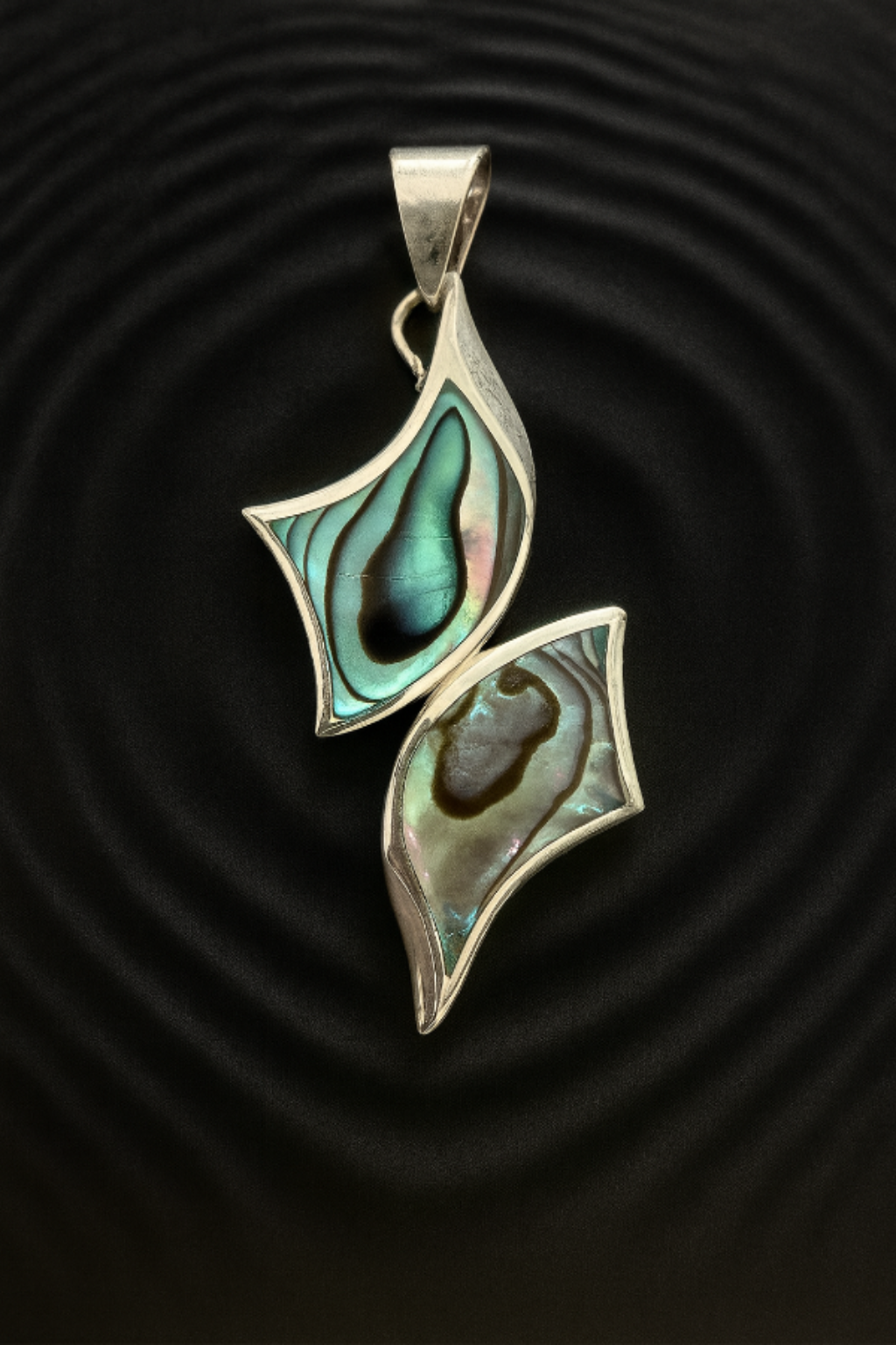 Dancing Tide Pendant - Abalone & 925 Silver