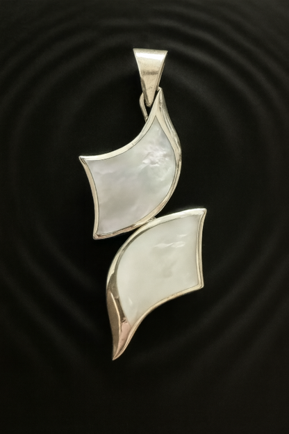 Dancing Tide Pendant -  Mother of Pearl & 925 Silver