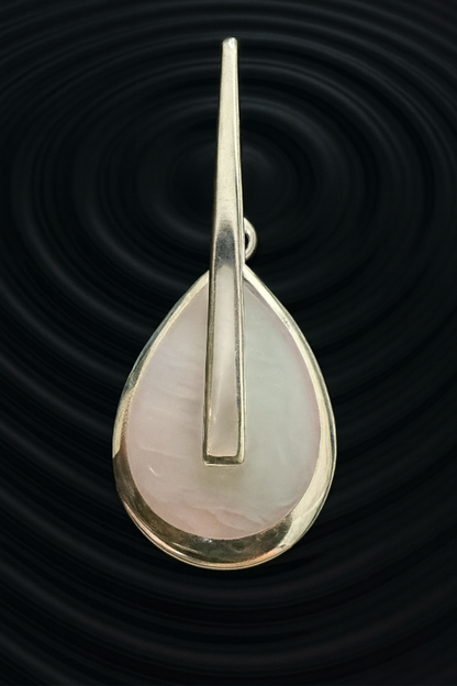 Teardrop Pendulum Pendant - Mother of Pearl & 925 Silver