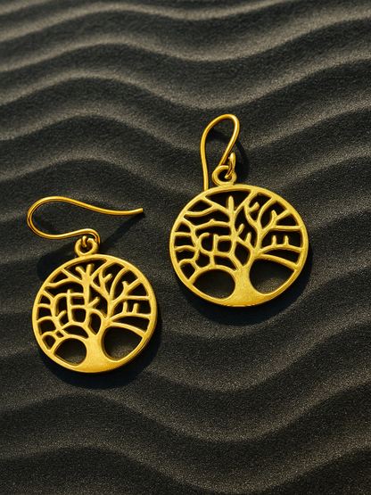 Brass Tree of life Drop Hooks