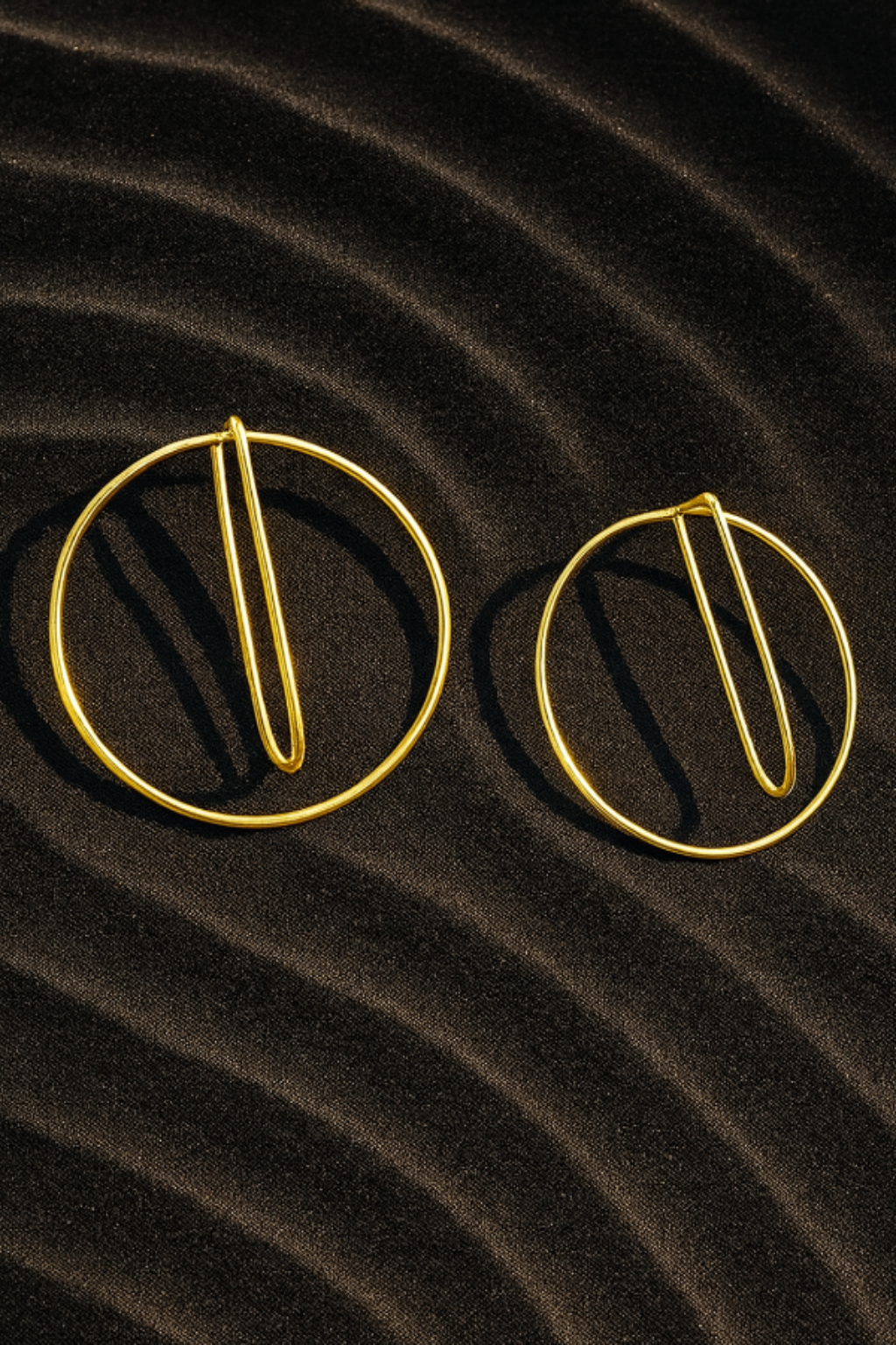 Brass Aura Hoop Earrings