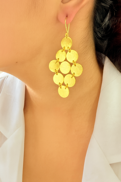 Brass Mosaic Danglers