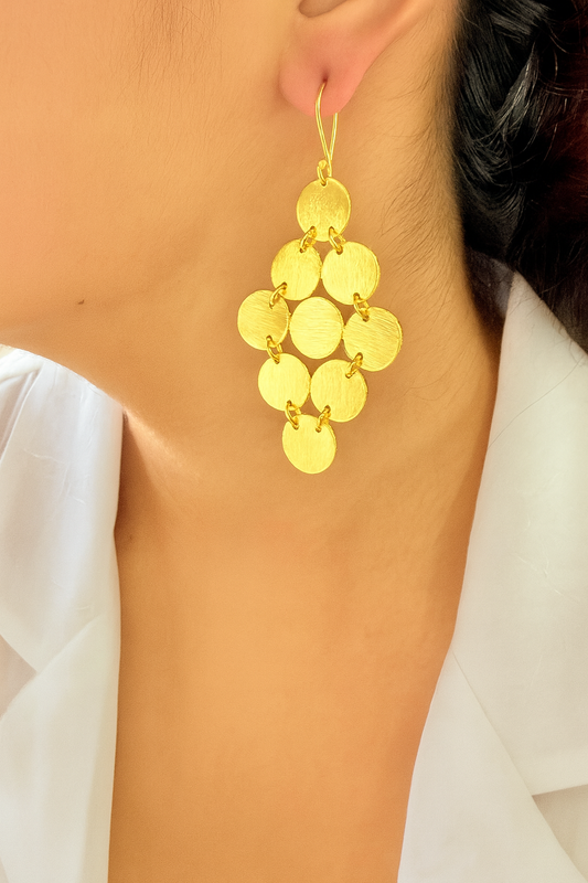 Brass Mosaic Danglers