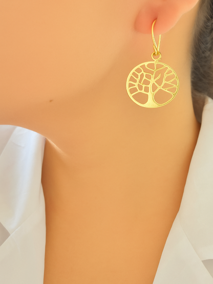 Brass Tree of life Drop Hooks