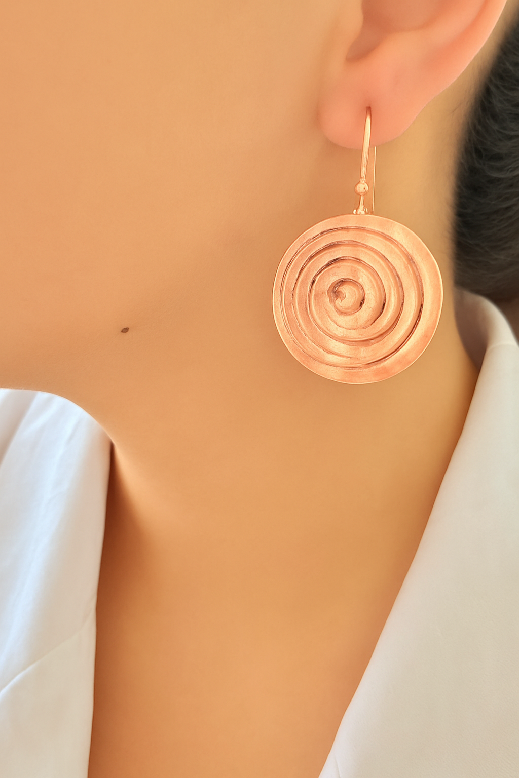 Brass Rose Gold Circle Hooks