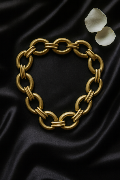Golden Monarchy Link Collar Necklace