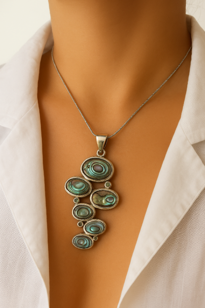 Abalone Dew Drops 925 Silver Pendant