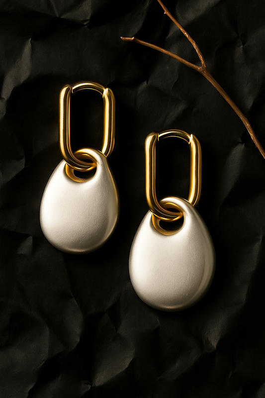 Pearl Link Hoops
