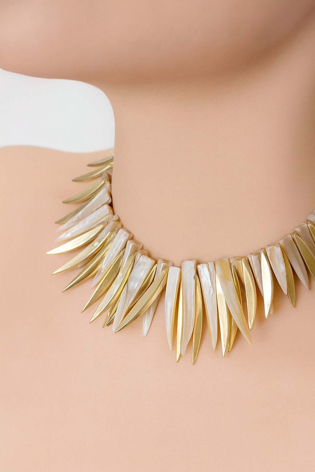 Ocean Spikes Fringe Necklace